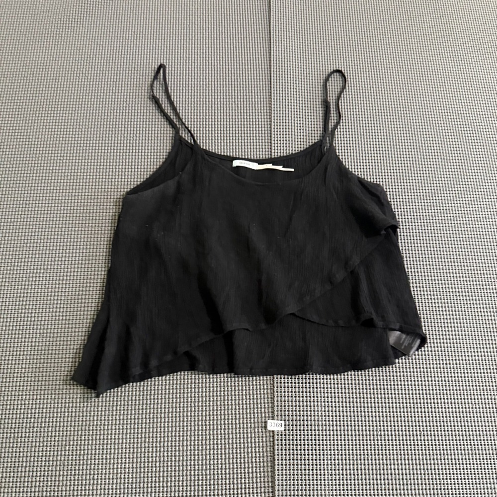Kimchi Blue Womens Black Layered Asymmetrical Cami Top Size S